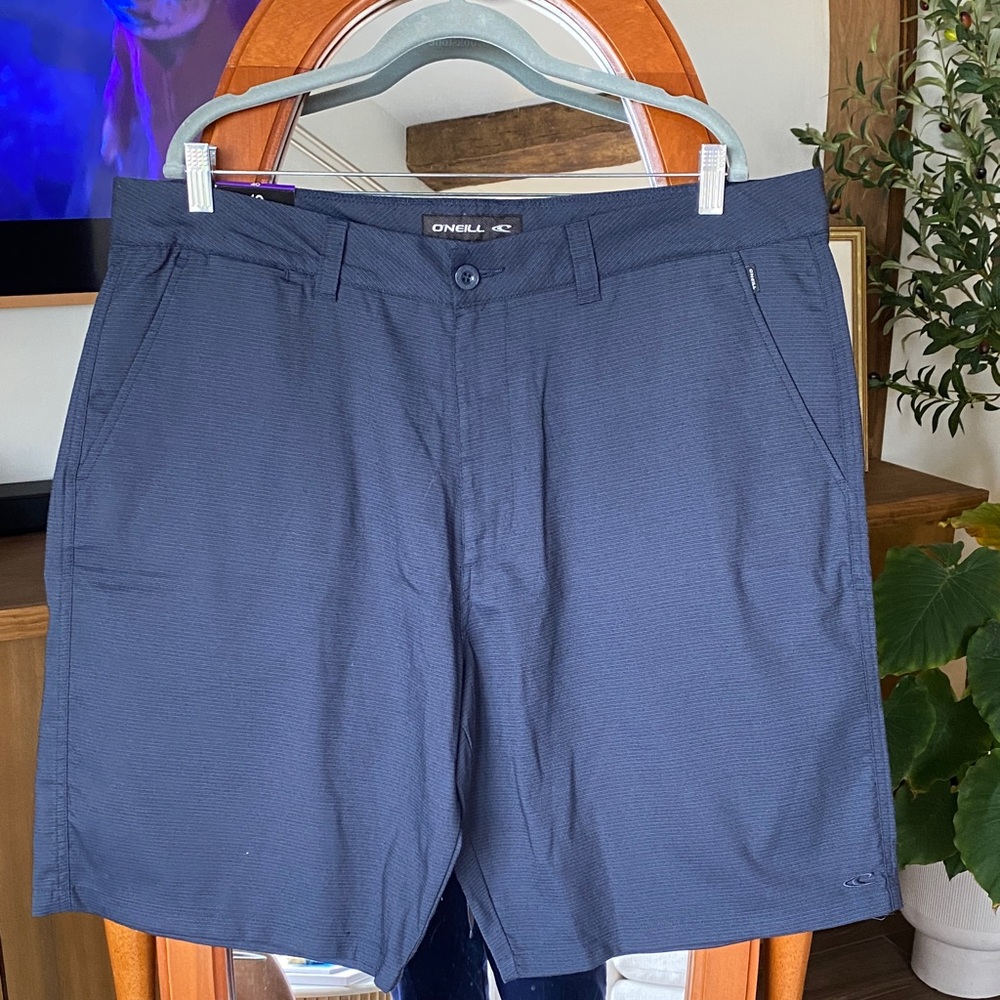 O'Neill Dark Navy 2-Way Stretch Hybrid Flat Front Shorts